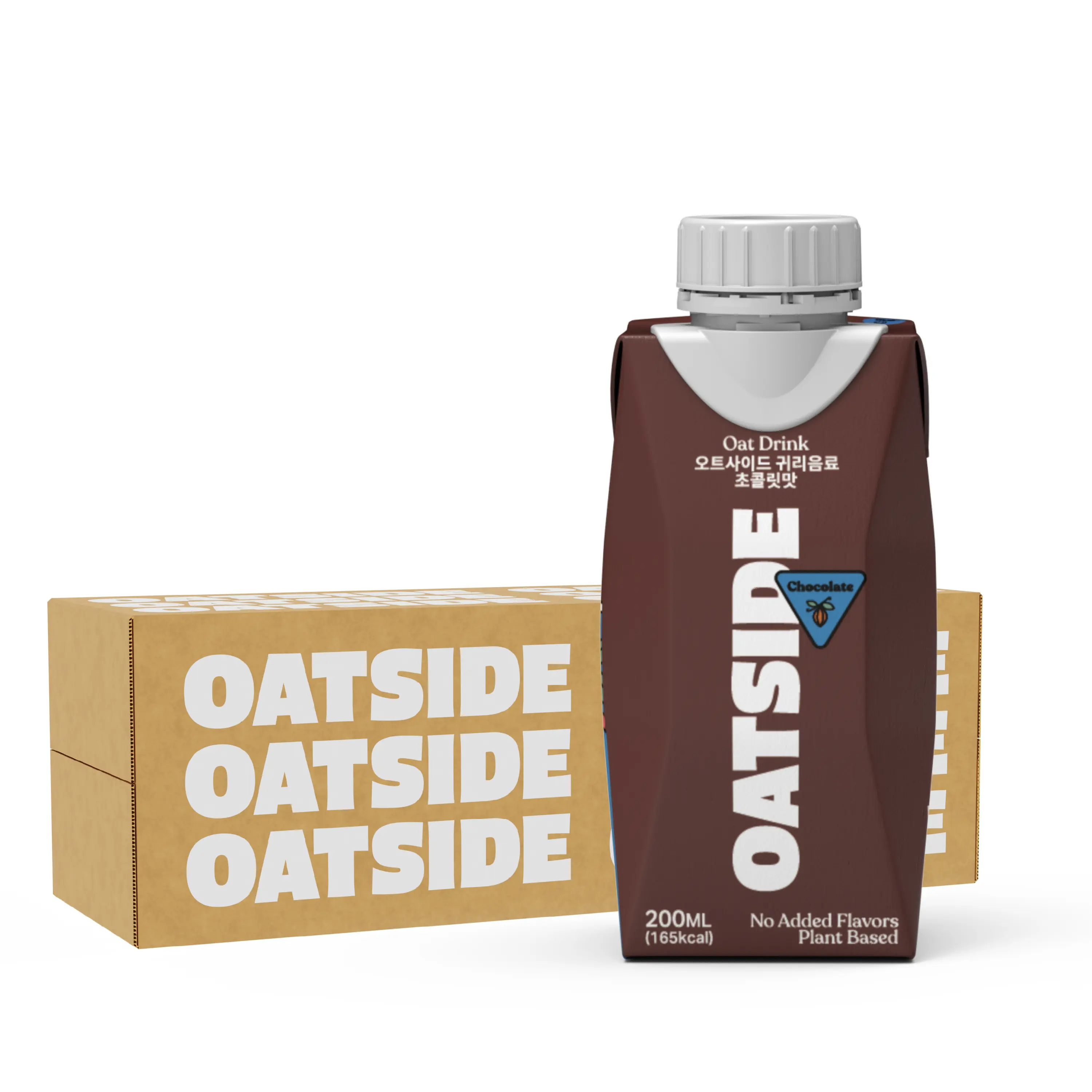OATSIDE Chocolate Oat Milk 200ml x 24 - Dairy Free, Rich, Made with Real Cacao (Exp: Sep 2025)