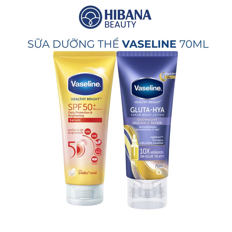[COMBO] Sữa Dưỡng Thể VASELINE Cấp Ẩm Bảo Vệ & Dưỡng Da Sáng Mịn 70ML
