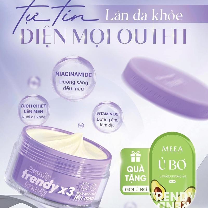 MUA 1 TẶNG 2 KEM BODY TRENDY MEEA tặng ủ bơ