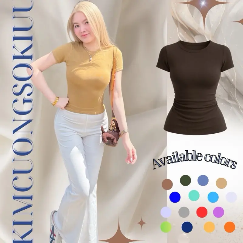 [DEAL LIVE MÀU MỚI] Áo Thắt Eo Form Dáng Dài Ôm Siết Tay Cải Tiến Cotton Mềm Mát Size S M L