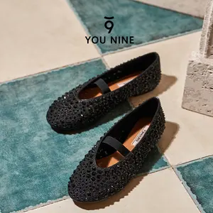 You Nine - Flat Shoes Minimalis Heels Slip On Wanita 210