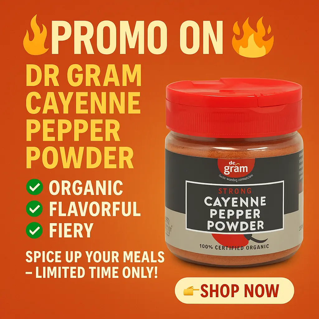 Dr Gram | Antioxidant-rich | Digestive aid | Cayenne Pepper Powder 100g Flavor Spice ceylon cinnamon condiments