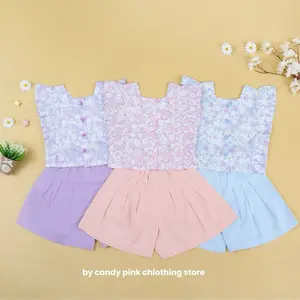 Candy Pink Clothing Store Haruka Setelan Katun Jepang untuk Anak Perempuan Usia 1-8 Tahun Bahan Nyaman Desain Cantik Size S M L XL - Fashion Anak-Anak | Cocok Untuk Parsel