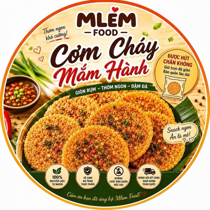 Combo 12 túi cơm chiên mắm hành được hút chân không giòn tan đậm đà gia vị Snack