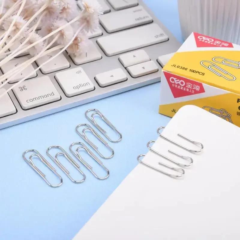 500/300/100/50PCS Metal Silver Paper Clips for Paperwork Stainless ...
