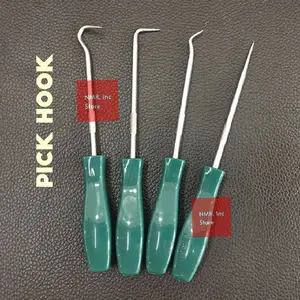 Obeng Cungkil Seal O-Ring Karet, Set 4pcs Pick Hook Alat Congkel Kait Pelepas O-Ring Mesin Gear Roller.