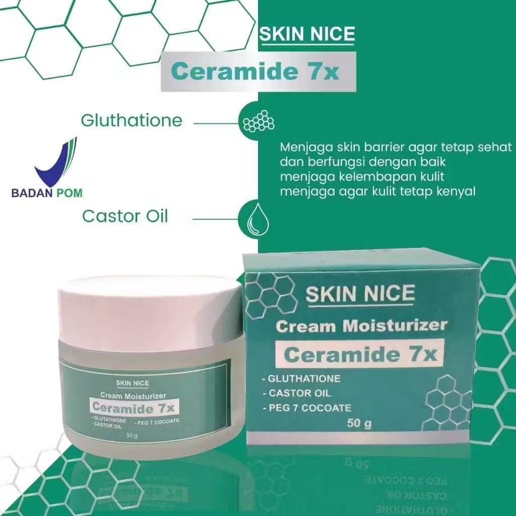 SKIN NICE 7x Ceramide Moisturizer Gel - Moisturizer Cream Pemutih Wajah / Krim Kulit Kering & Sensitif BPOM Aman Perawatan Pelembab SKIN NICE 7x Ceramide Moisturizer Gel - Moisturizer Cream Pemutih Wajah / Krim Kulit Kering & Sensitif BPOM Aman Perawatan Pelembab