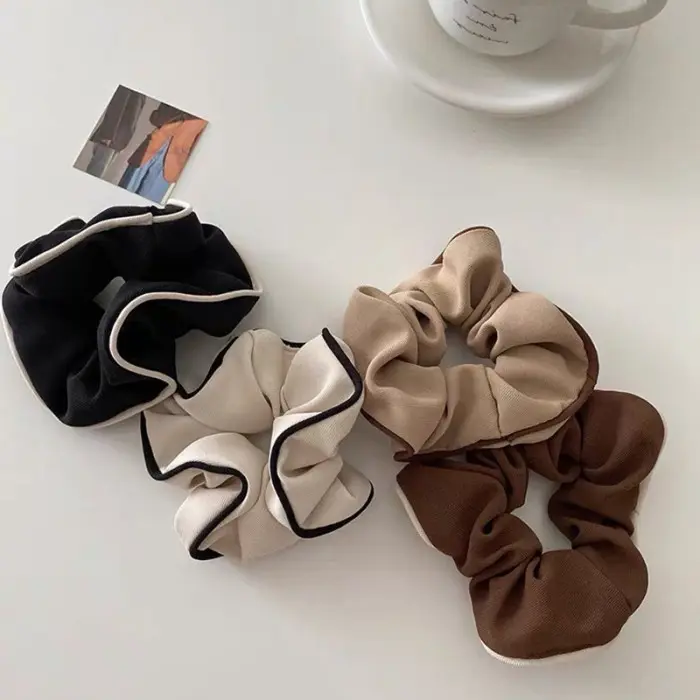 Style klasik Ikat Rambut Wanita Scrunchie France Paris Style isi 2