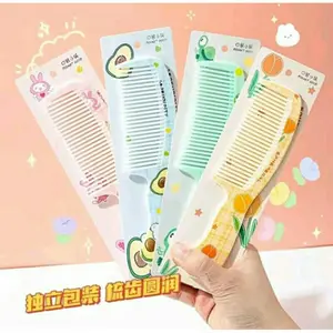 SATUAN/PCS Sisir Rambut Gagang Motif Karakter Fancy Lucu Hair Comb Berwarna
