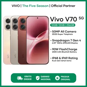 [NEW] Vivo V70 5G (12/256GB) 5OMP ZEISS OIS Main Camera - Garansi Resmi Vivo Indonesia