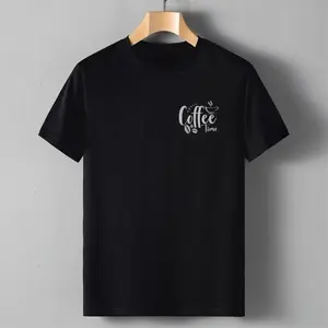 Kaos Pria dan Wanita Cffe time ll kaos distro lengan pendek Size S M L XL XXL/Sablon motif berkualitas/kaos fashion lengan pendek