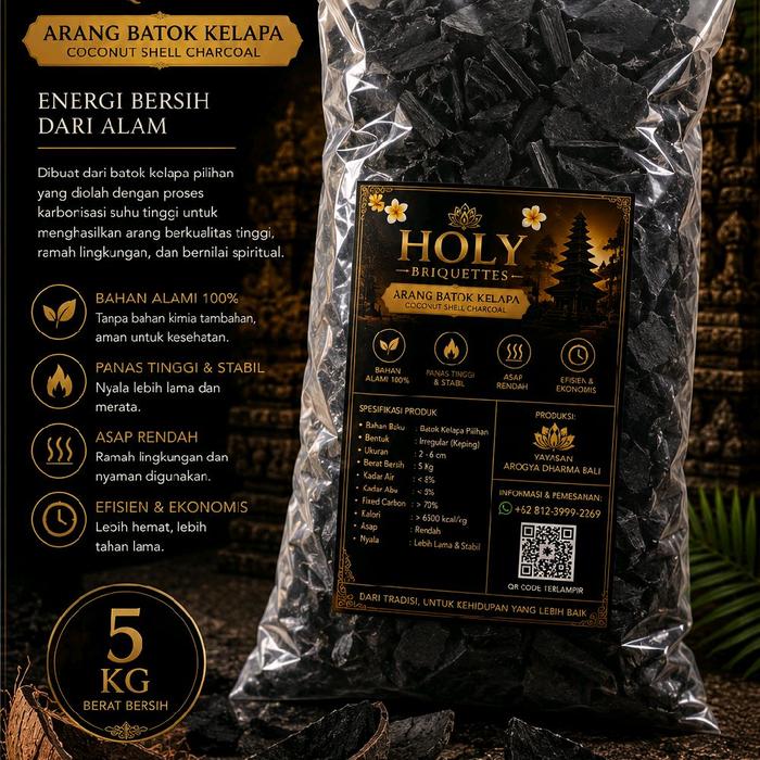 Gambar Arang Batok Kelapa Premium (Holy Briquettes) 1 Kg dari Intisari Sains Medis Kota Denpasar 5 Tokopedia