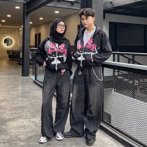 HOODIE BOXY ZIPPER FOAMING DRN COMPANY JACKET RESLETING OOTD SKENA DAN STARBOY KEKINIAN