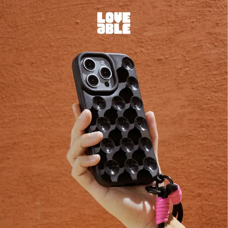 LOVEABLE Suction Grip Silicone Case -Softcase/Cashing HP For iP 11 13 14 15 16 PRO PROMAX Casing Handphone 7