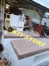 Gambar Bed Massage Matras Caramel Rangka Putih Kayu Jati Landa dari KIV STORE'S Kab. Tangerang 5 Tokopedia