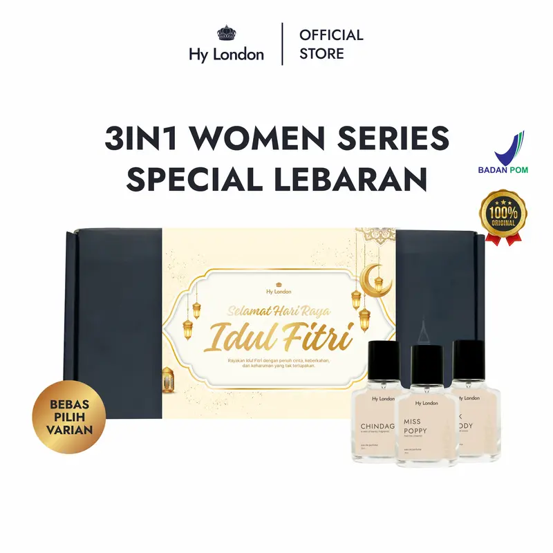[HAMPERS LEBARAN] Hy London Parfum Wanita 3 Botol - Pink Moody, Chindaga, Clouds Happy, Valerie, Miss Poppy, dan Pink Poppy - Wangi Eau   De Parfume 0