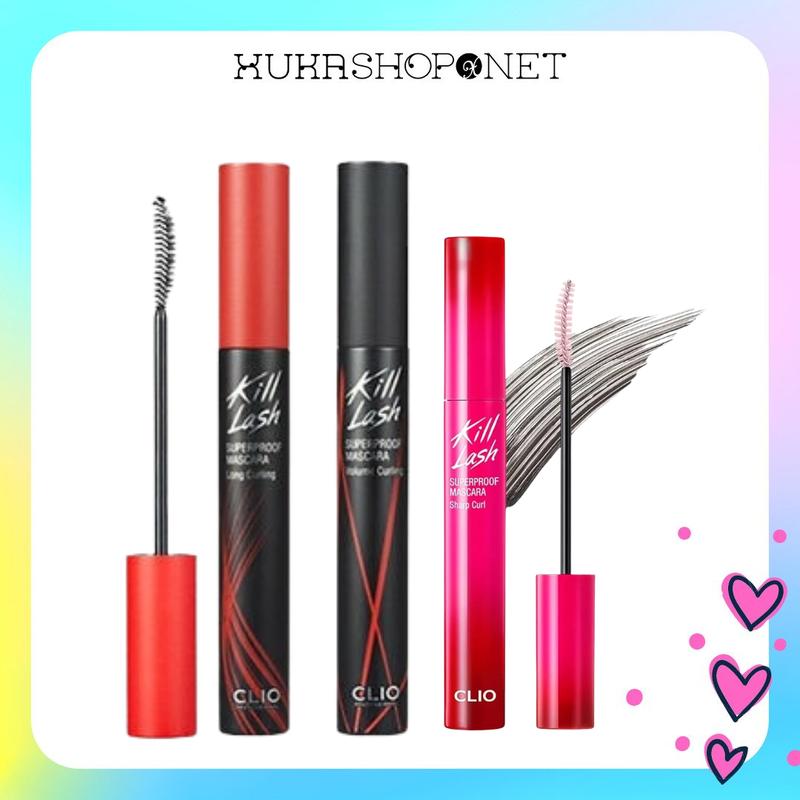 Mascara Clio chuốt mi dài và dày, cong mi chống thấm nước lâu trôi