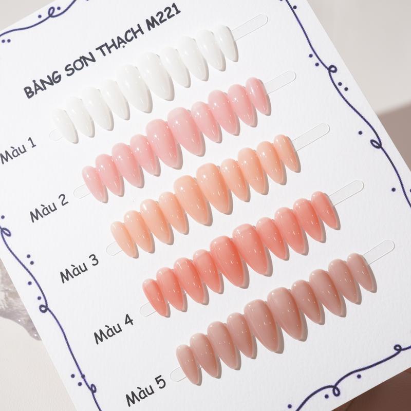   M221  Kimsu Nail Box Thạch Trơn Nhẹ Nhàng  Thạch gạo Thạch nude thạch nâu...  