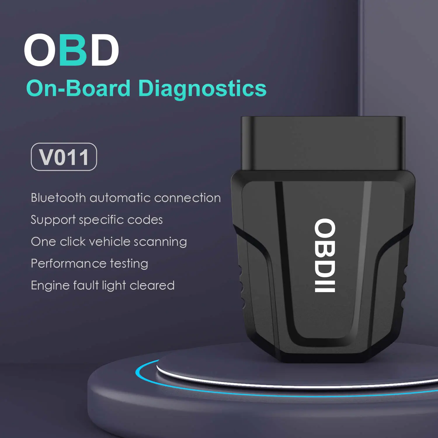 V011  OBD2 Scanner Bluetooth 5.4 Code Reader EOBD Automotive Fault Diagnosis Tool Vehicle Information Data Stream Performance Test IOS Android
