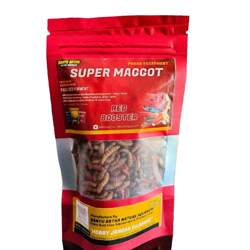 Super Maggot Red Booster untuk Meningkatkan Pertumbuhan dan Warna Ikan 0