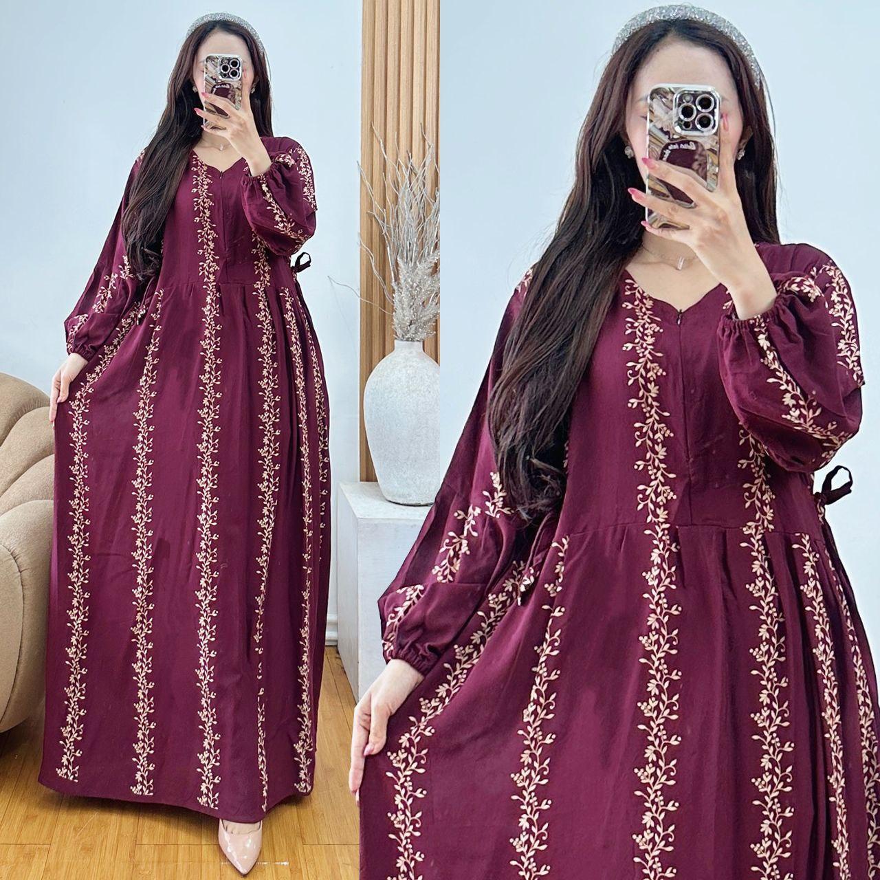 Dress Gamis Muslim Bahan Rayon Premium Nyaman Bumil Busui Friendly  Santai