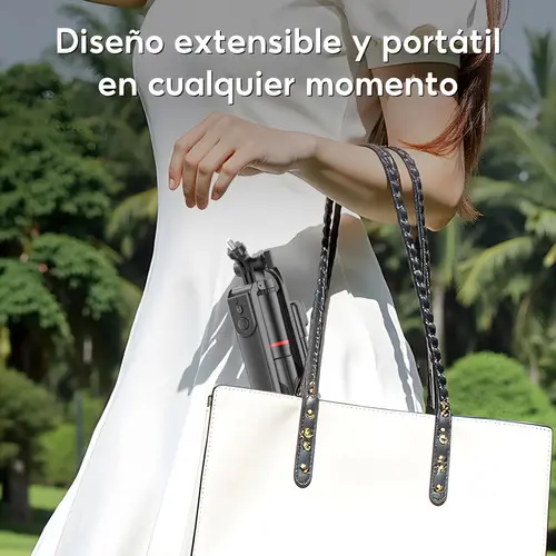 JQVITEK TR38 Trípode Palo Selfie 1.8m con Control Inalámbrico, Bastón Extensible Rotación 360°, Soporte Móvil Portátil Compatible con iOS y Android - Foto 9