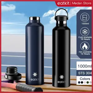 【Medan Ready Stock】Eatkit Tumbler Stainless Steel 304 1000ml | Botol Minum Tahan Panas Dan Dingin | Thermos Cup Vacuum【COD】