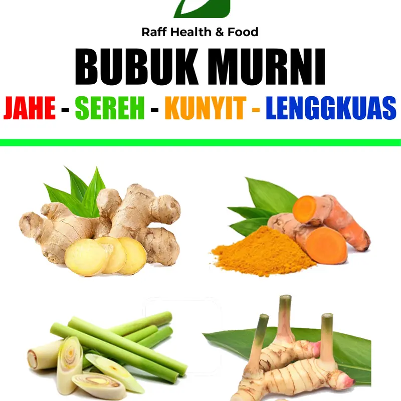 Bubuk Jahe Sereh Kunyit Lengkuas Murni Tanpa Gula Premium 50gr - Minuman 2