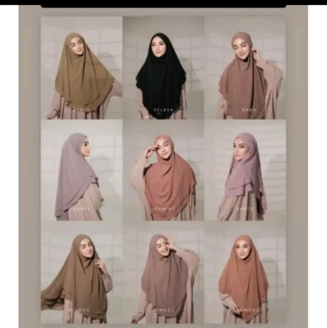 Hijab Jilbab Kerudung Niqab Cadar Tali French Khimar Youna Ceruti Premium Fk Syari Terbaru Wanita Muslim Instan Panjang Ceruty Doll 2 Layer Hitam