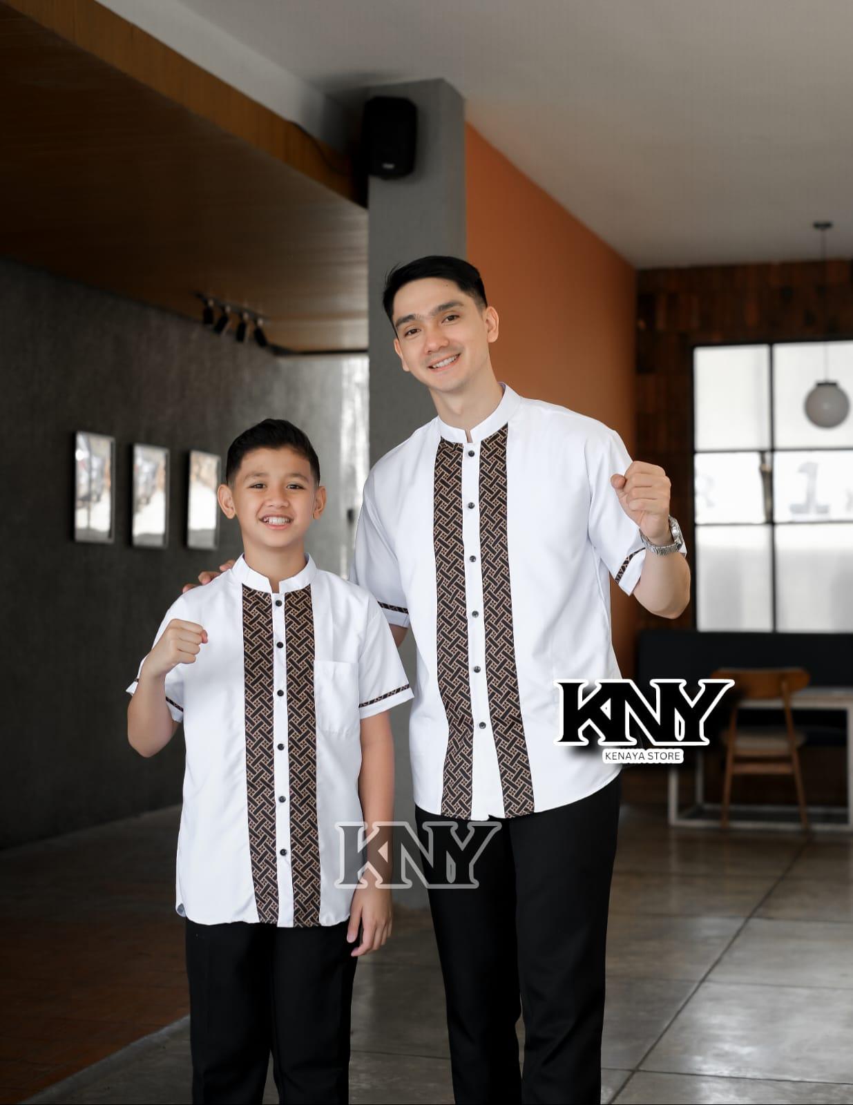 Baju Koko Couple Lengan Pendek Ayah Anak  Bahan katun toyobo import  Size M L XL XXL