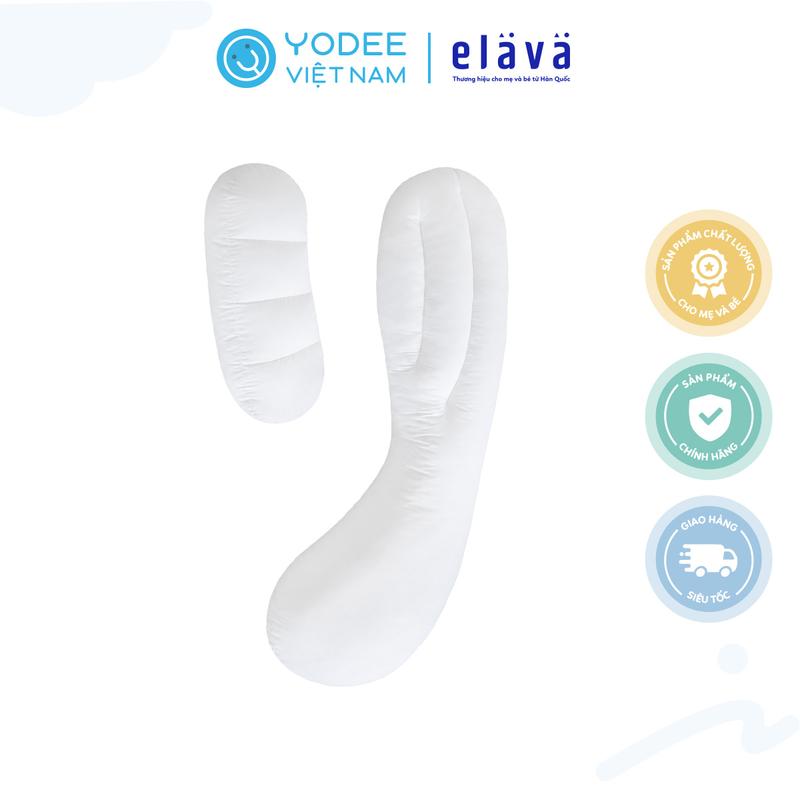 Elava Combo gối bầu đa năng chữ H nâng đỡ toàn thân mẹ bầu chất liệu bông Huvis…