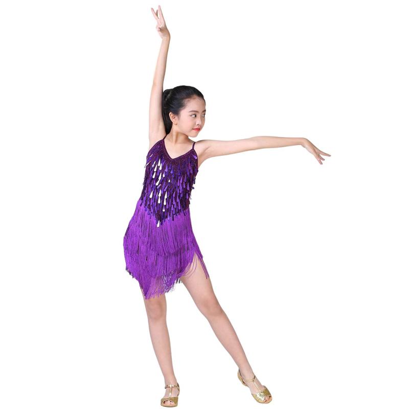 Product Introduction of Váy Tua Rua Kim Sa Cho Bé Gái, Trang Phục Váy Khiêu Vũ Latin Lấp Lánh Cho Trẻ Em, Trang Phục Khiêu Vũ Múa Ba Lê Tango Rumba, Thích Hợp Cho 5-18 Tuổi 37