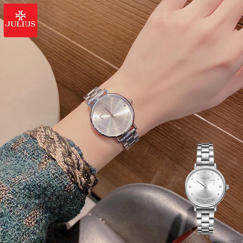 Đồng Hồ Nữ  JA-1248A Julius Hàn Quốc Dây Thép (Bạc) Women Đeo Tay Watch