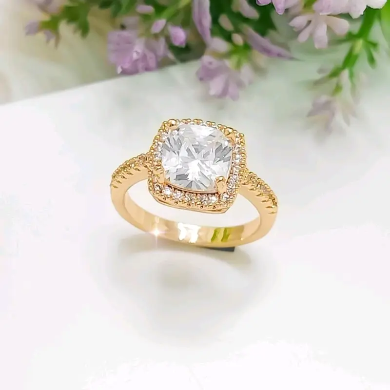 Cincin diamond full mata bentuk kotak terlaris 3