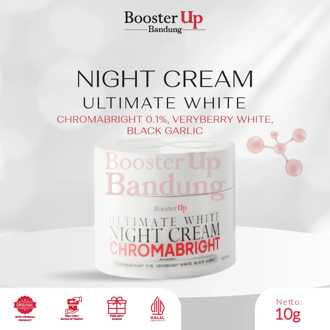 Booster Up Ultimate Skincare by Glam Shine Night Cream Ecer Pencerah Wajah
