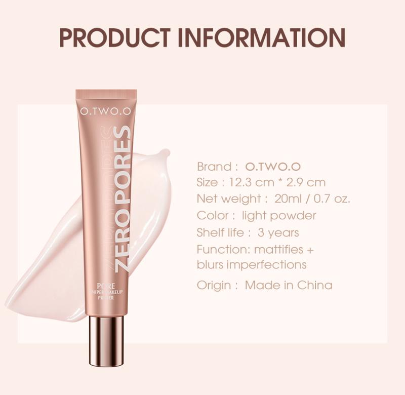 Product Introduction of 【Buy 1 Take 1】O.TWO.O Face Primer Base Makeup Oil-Control 20Ml Invisible Pore Smooths Fine Lines Brighten Moisture Primer For Face Cosmetics Texture Moist smooth Cosmetic Makeup 46