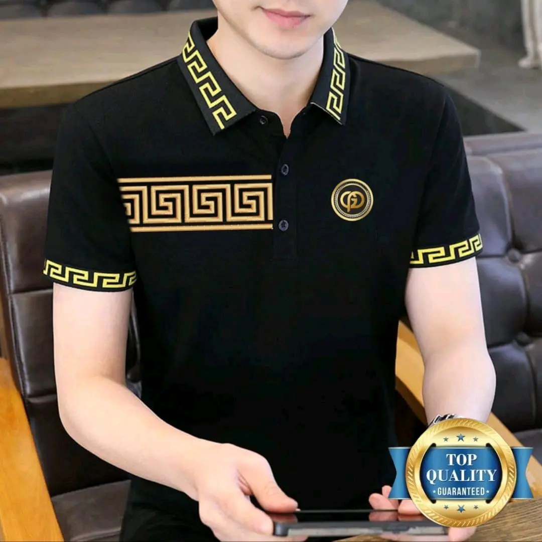 KAOS KERAH MANSET LENGAN PENDEK SABLON GP TERBARU/KAOS KERAH WANGKI/KAOS DISTRO TERBARU/KAOS KATUN PRIA DAN WANITA TERLARIS/KAOS POLO Keren Regular White