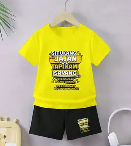 Urban Amor Setelan Anak Celana Hitam Cowok Cewek Gambar Tukang Jajan