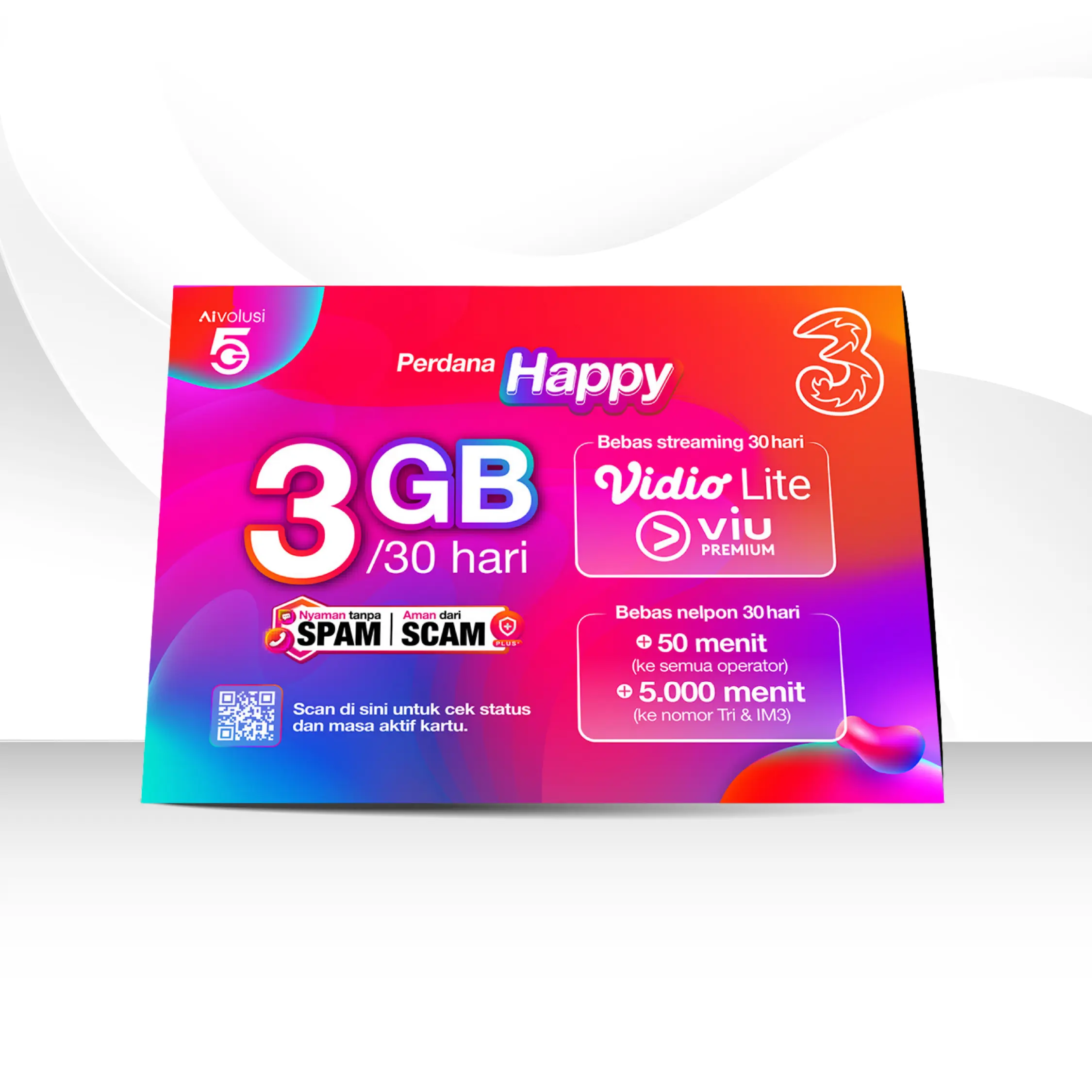 Kartu Perdana Tri Happy 3GB
