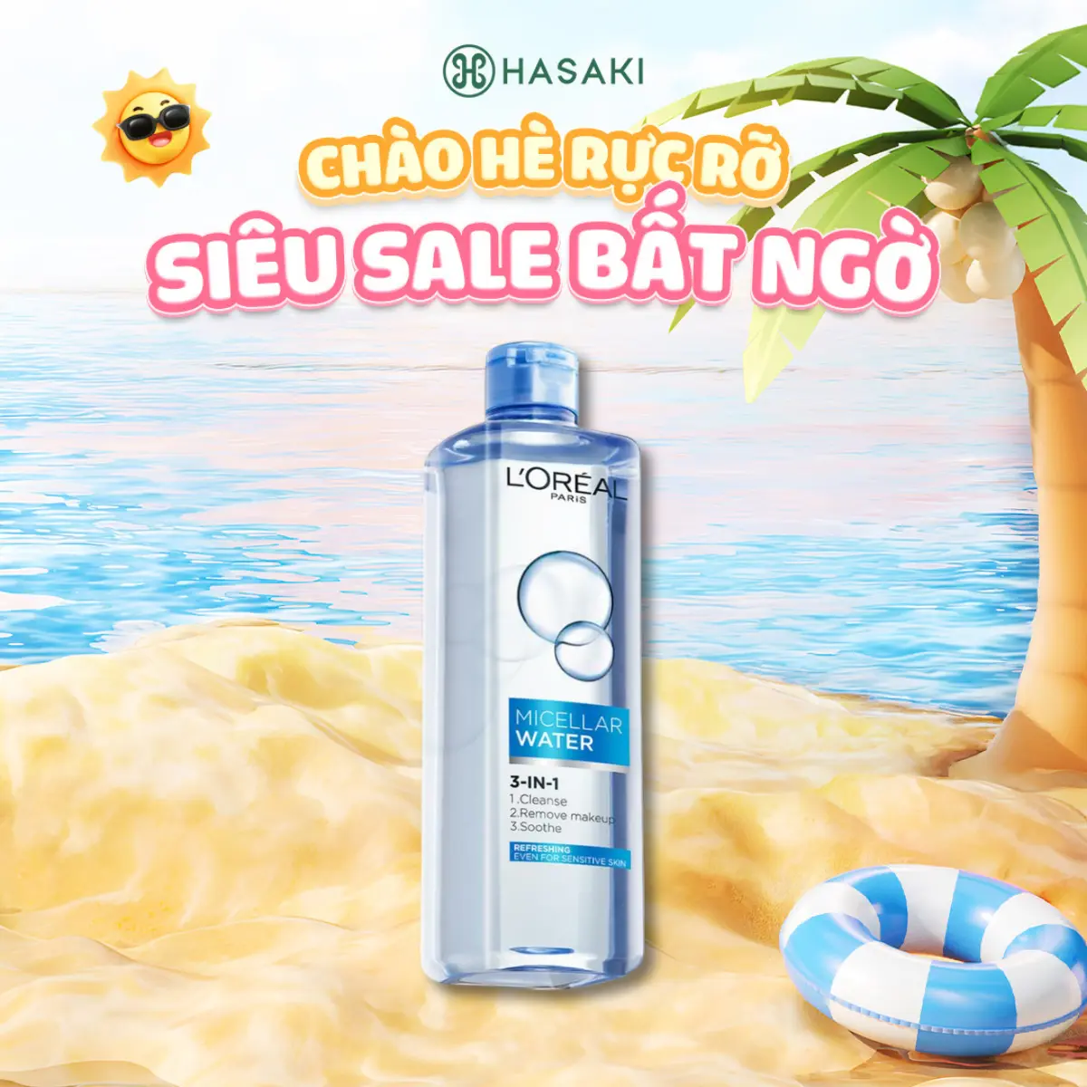 Nước Tẩy Trang L'Oreal Tươi Mát Cho Da Dầu, Hỗn Hợp 400ml | HASAKI BEAUTY