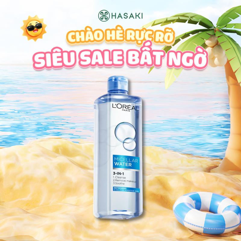 Nước Tẩy Trang L'Oreal Tươi Mát Cho Da Dầu, Hỗn Hợp 400ml | HASAKI BEAUTY