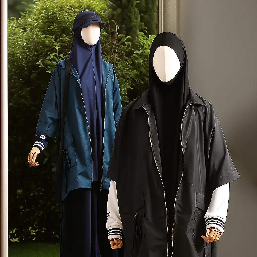 Nusseyba - Laiba Vest - Top Only Parasute Micro - Pakain Wanita Muslimah Trendy - Rompi Casual Outer Pocket - Atasan Hijab Oversize