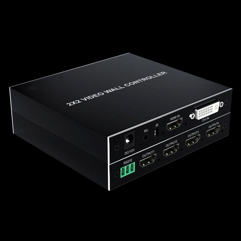 Product Introduction of 2x2 Video Wall Controller 1080p TV Splicing Box 1x2 1x3 1x4 2x1 3x1 4x1 HD DVI Switch 4 Screen Splicer Processor 27