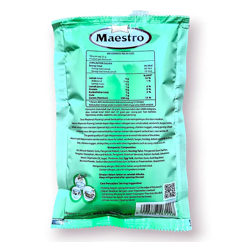 Maestro Mayonnaise Pouch 100gr Halal 1