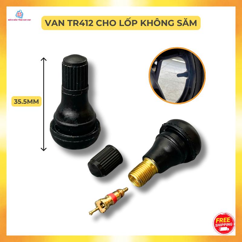 Van TR412 Cho Lốp Xe Máy Không Săm Chất Liệu Cao Su Tổng Hợp Dày Bền 35.5MM Phù…
