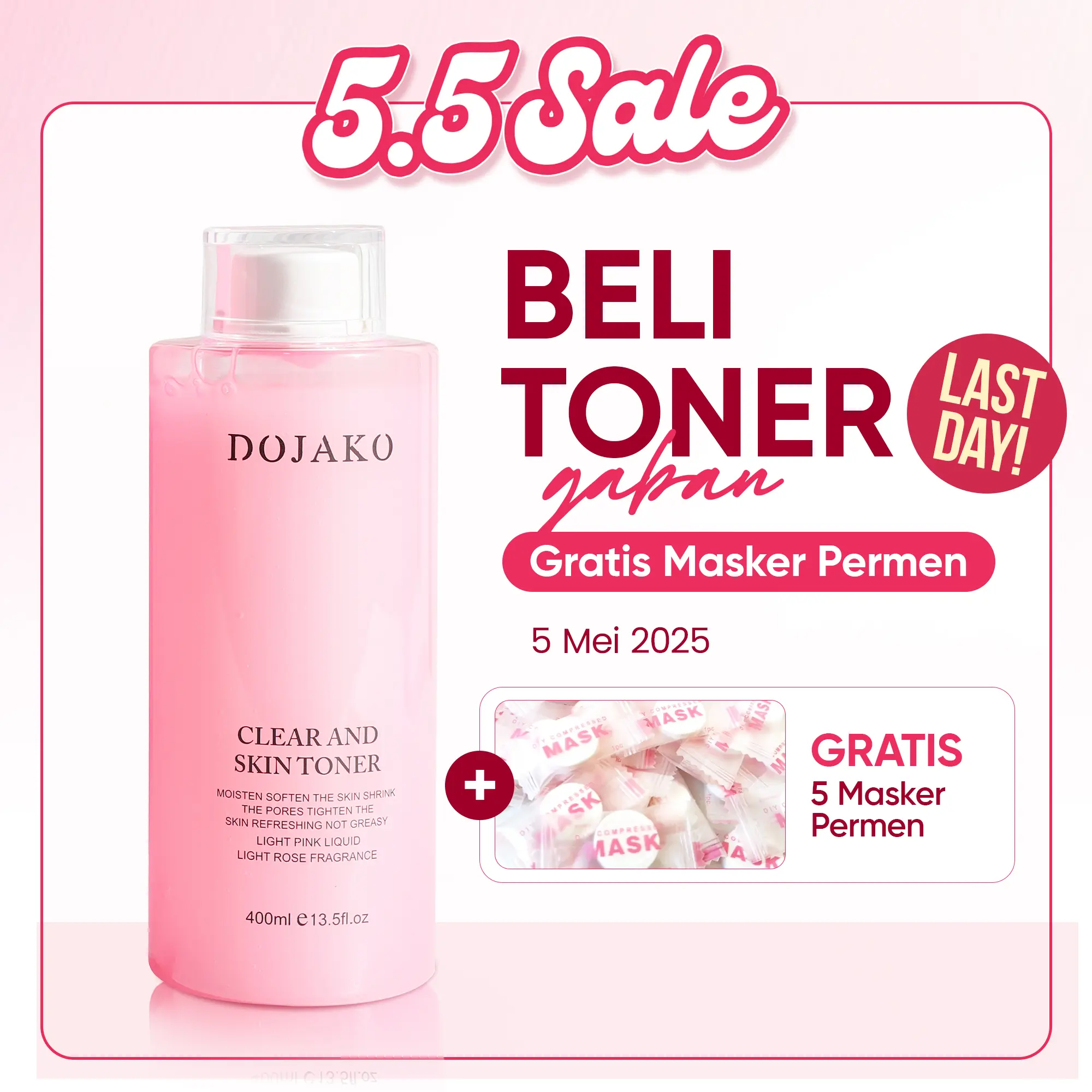 DOJAKO Hydrating Toner Skincare Muka Refreshing Nourish toner Mengencangkan Wajah Melembutkan Mencerahkan Perawatan Kering Berjerawat