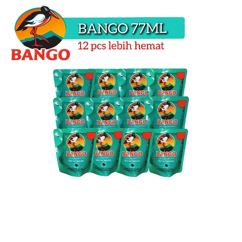 12pcs Kecap manis Bango 77gr eceran 3000 0