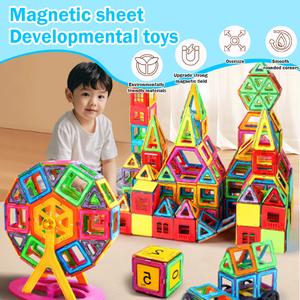 Toys kids Magnetic Brick Building Block Set 60/84148Pcs in Box educational tools for kids Constructor Games Magnet  Toy chart