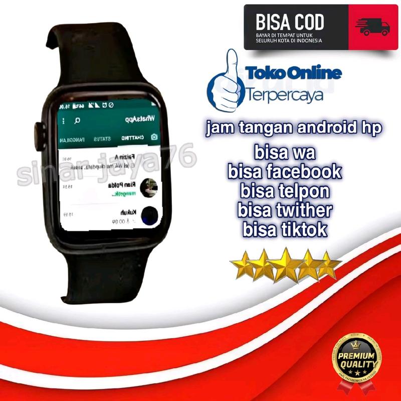 TERMURAH Jam Tangan Android Layar Sentuh Anti Air Smartwatch Pria Wanita Elegan Mewah Keren Kesehatan 0