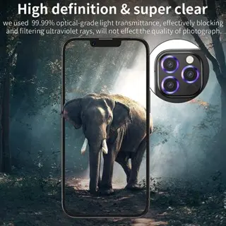Pelindung Lensa Kamera Logam untuk iPhone 16Promax 15 Pro Max 16Plus 9H Tempered Glass Camera Cover Untuk iPhone 15Pro Lensa Warna Asli pelindung kamera 3